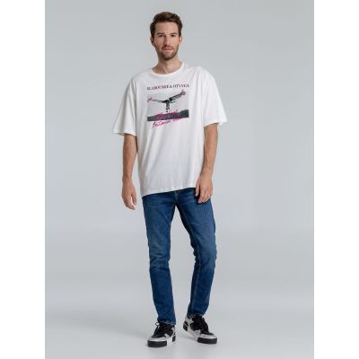 Футболка оверсайз «Слабоумие и отвага», молочно-белая-1