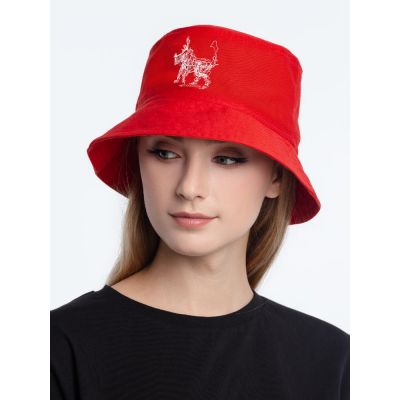 Панама «Собака Каляка», красная-1