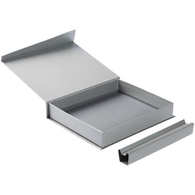 Коробка Duo под ежедневник и ручку, серая-2