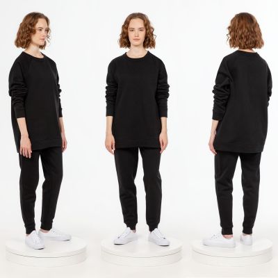 Свитшот унисекс S1, черный-2