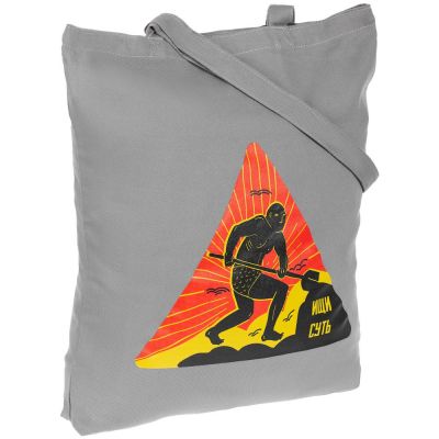 Холщовая сумка «Ищи суть», серая-1