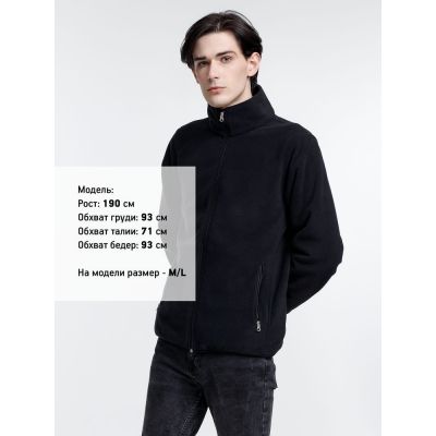 Куртка флисовая унисекс Nesse, черная-4