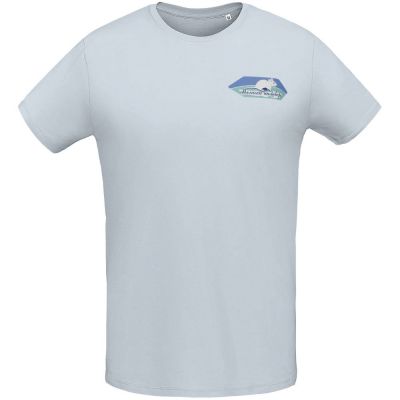 Футболка мужская «Мышка на севере», голубая-0