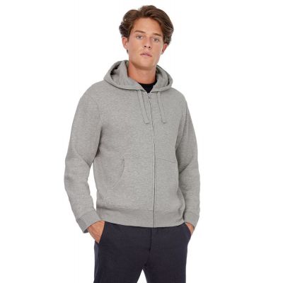 Толстовка мужская Hooded Full Zip серый меланж-4