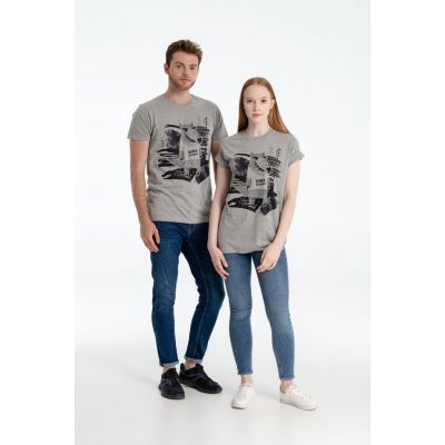 Футболка «Волка футболка», серый меланж-5