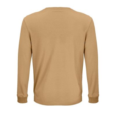 Футболка унисекс с длинным рукавом Pioneer LSL, бежевая-2