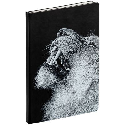 Блокнот Like a Lion, в линейку, черный-2