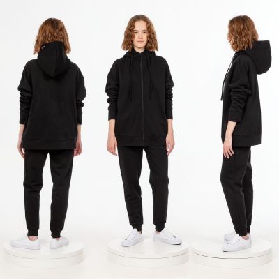 Толстовка унисекс H3, черная-2