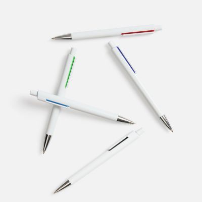 Ручка шариковая Dominanta, белая с красным-4