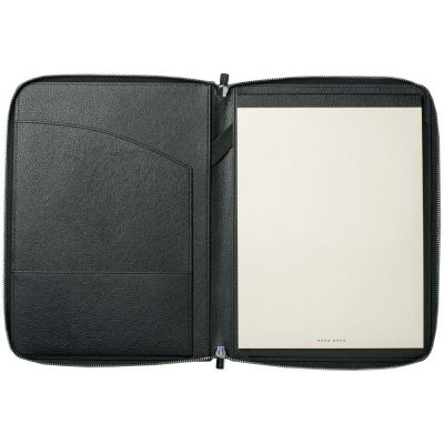 Папка Gear с блокнотом А4, черная с синим-2