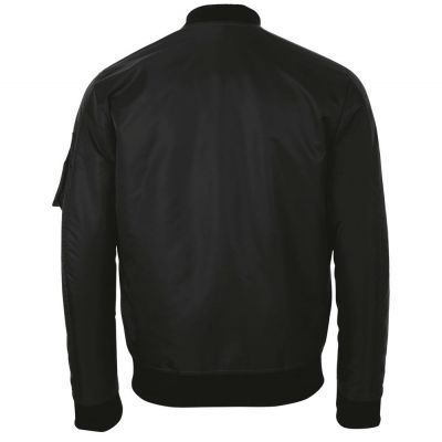 Куртка бомбер унисекс Rebel, черная-1