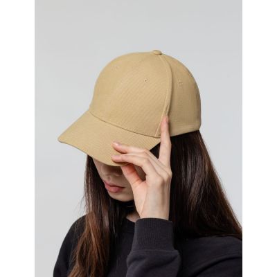 Бейсболка Hillside, бежевая-5
