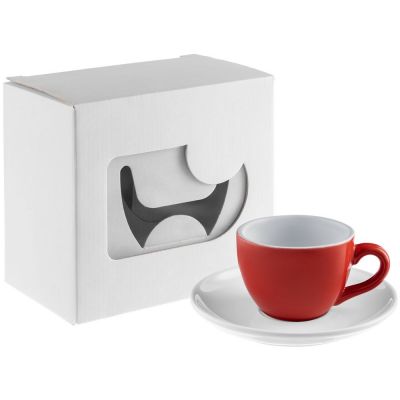 Чайная пара Cozy Morning, красная с белым-4