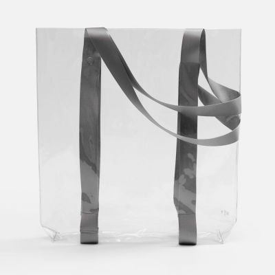 Шопер Clear Fest, ver.2, прозрачный с серыми ручками-1