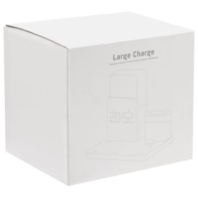 Зарядная станция с часами и подсветкой Large Charge, серая-15