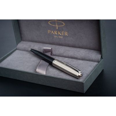 Ручка шариковая Parker 51 Black CT, черная-3