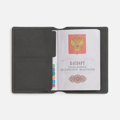 Обложка для паспорта Detalli, серая-4
