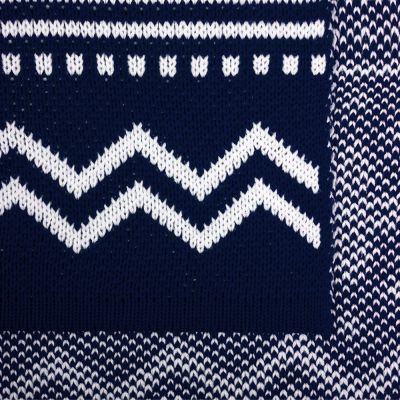 Плед Elnik, синий с молочно-белым-2