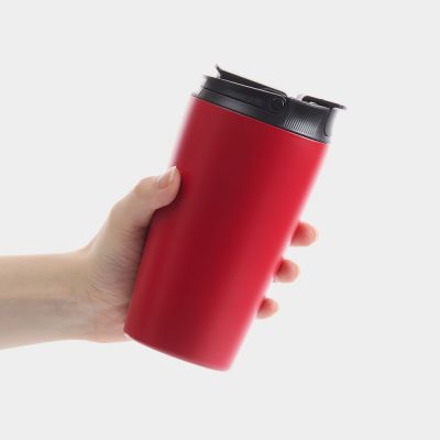 Термостакан с двумя поильниками Duetta, красный-5