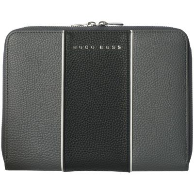 Набор Gear: папка с блокнотом и ручка, серый-1