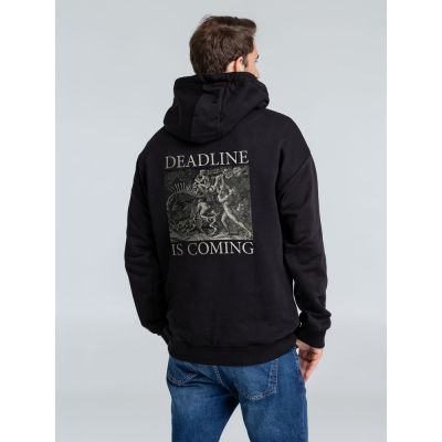 Худи оверсайз Deadline, черное-0