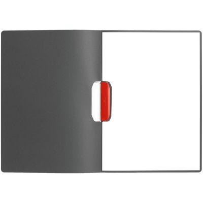 Папка Duraswing Color, серая с красным клипом-3
