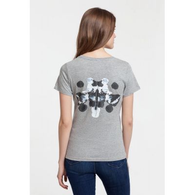 Футболка женская «Подсознательность», серый меланж-0