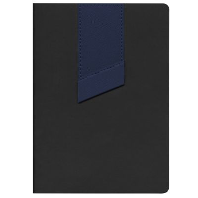 Ежедневник Bookmark, недатированный, черный с синим-1