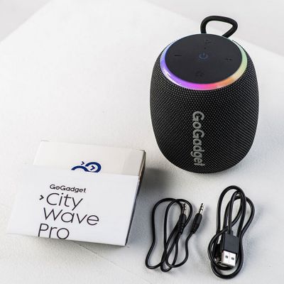 Водонепроницаемая колонка с подсветкой CityWave Pro, черная-2