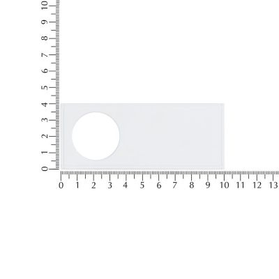 Лейбл из ПВХ с вырубкой «Круг», белый-2