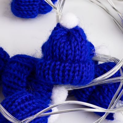 Гирлянда Cosy Poms, синяя-3