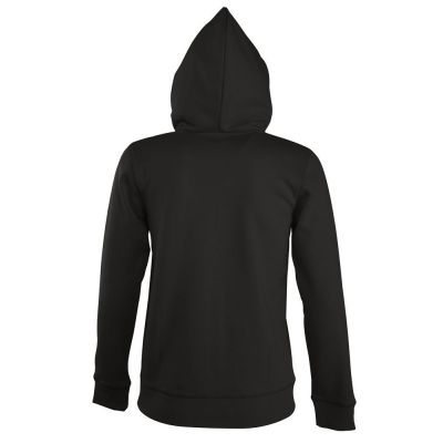 Толстовка женская на молнии с капюшоном Seven Women, черная-2