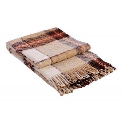 Плед Edinburgh, коричневый-0