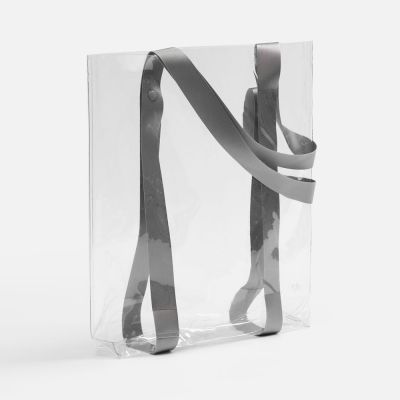 Шопер Clear Fest, ver.2, прозрачный с серыми ручками-0