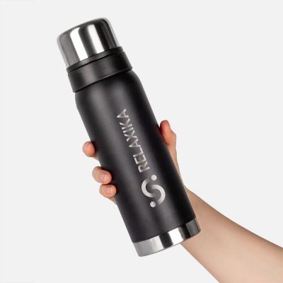 Термос Relaxika 750 со стикерпаком, черный-8