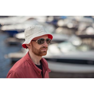 Панама Unit Summer двусторонняя, оранжевая с серым-1