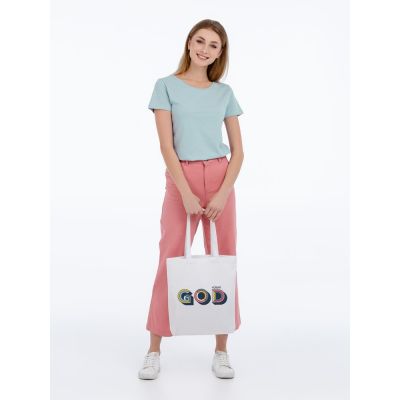 Холщовая сумка «Новый GOD», белая-3