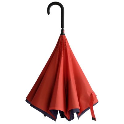 Зонт наоборот Style, трость, сине-красный-0