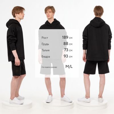 Худи унисекс H1, черное-5