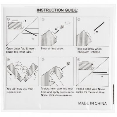 Палки-стучалки для болельщиков «Пошумим», белые-3