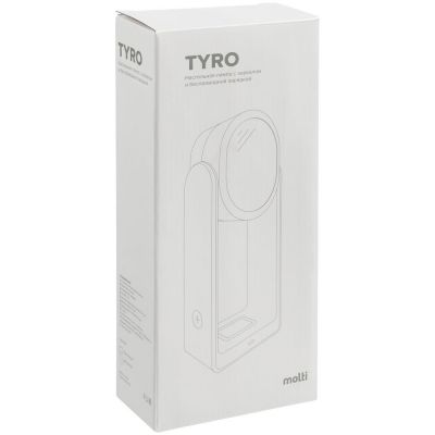 Настольная лампа с зеркалом и беспроводной зарядкой Tyro, белая-6