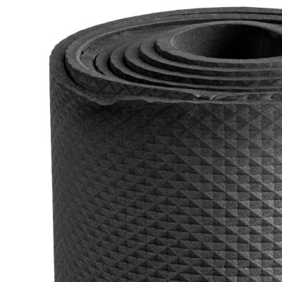 Коврик для йоги и фитнеса с лентой Anga, графит, уценка-3