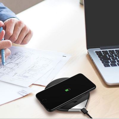 Кружка с подогревом и беспроводной зарядкой dualBase, черная-10