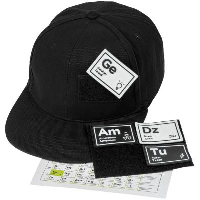Бейсболка с патчами «Химия состояний», черная-2