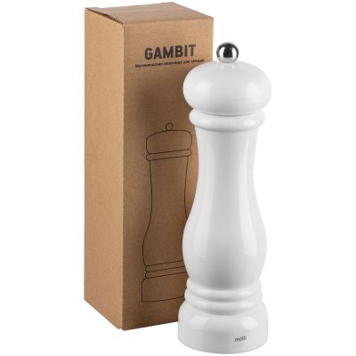 Механическая мельница для специй Gambit, белая-3
