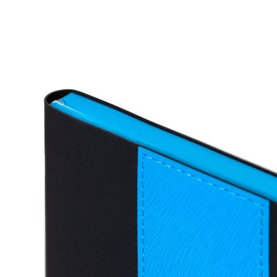 Ежедневник Bookmark, недатированный, черный с голубым-5
