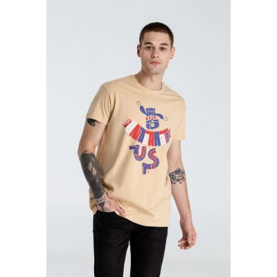 Футболка Don't You Dare to Underrate Us, песочная-0