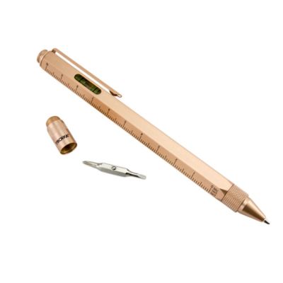Ручка шариковая Construction, мультиинструмент, розовое золото-2