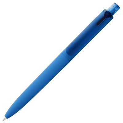 Ручка шариковая Prodir DS8 PRR-T Soft Touch, голубая-3