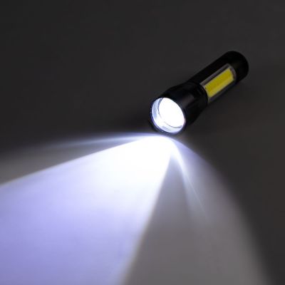 Фонарик аккумуляторный с фокусировкой луча Kirk, черный-7